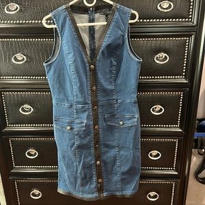 White House Black Market Blue Denim Dress